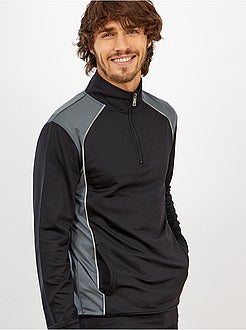 Uomo dalla S alla XXL - Felpa sport collo con zip - Kiabi