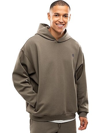 Felpa sportiva con cappuccio da uomo fitness uomo motion green