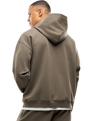 Felpa sportiva con cappuccio da uomo fitness uomo motion green