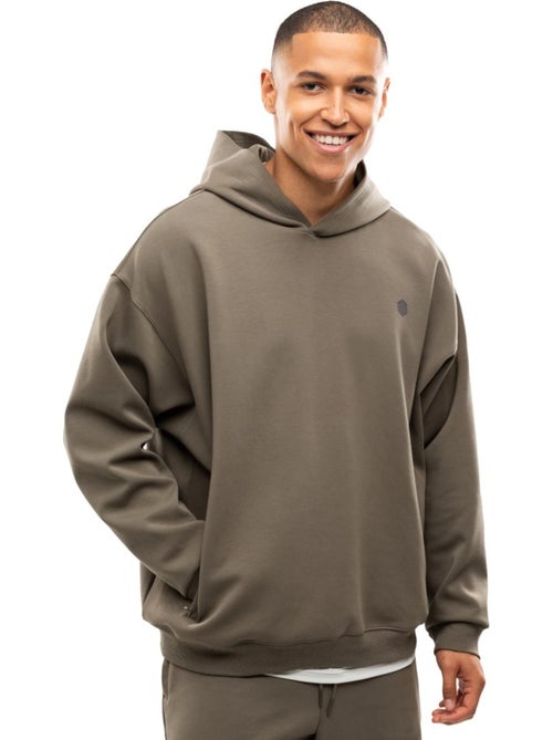 Felpa sportiva con cappuccio da uomo fitness uomo motion green - Kiabi