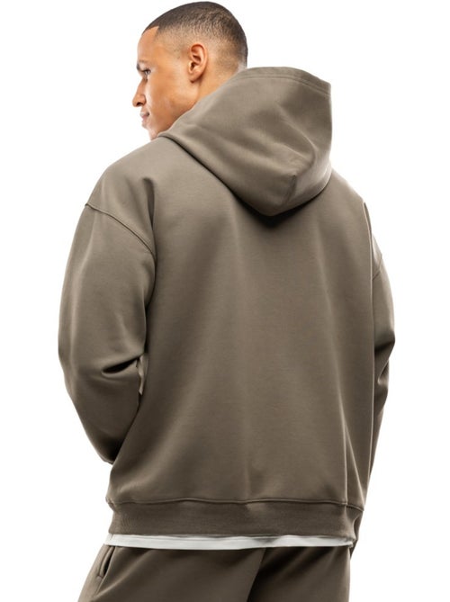 Felpa sportiva con cappuccio da uomo fitness uomo motion green - Kiabi