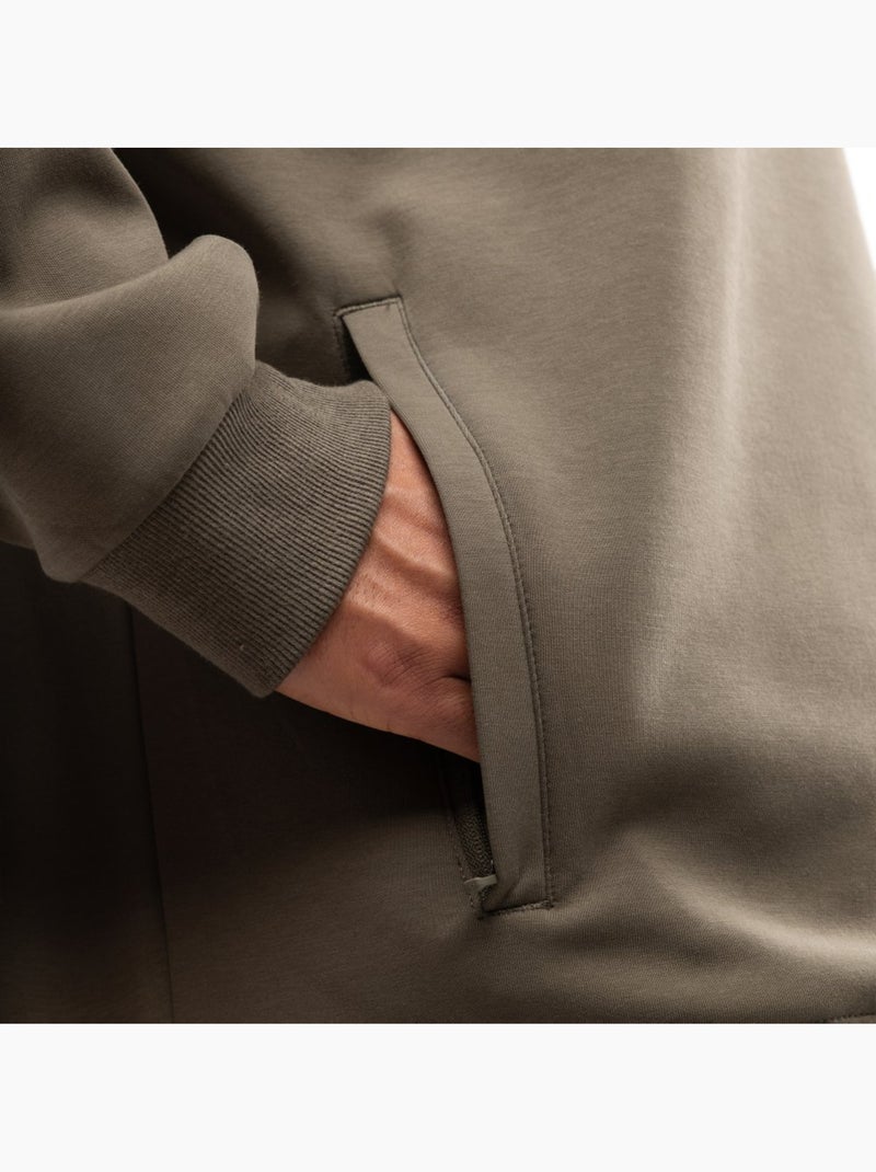 Felpa sportiva con cappuccio da uomo fitness uomo motion green Marrone - Kiabi