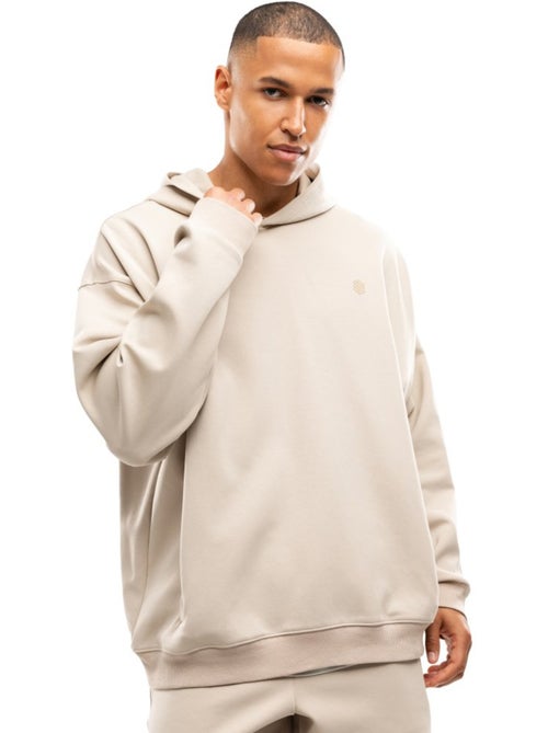 Felpa sportiva con cappuccio da uomo fitness uomo motion sand - Kiabi