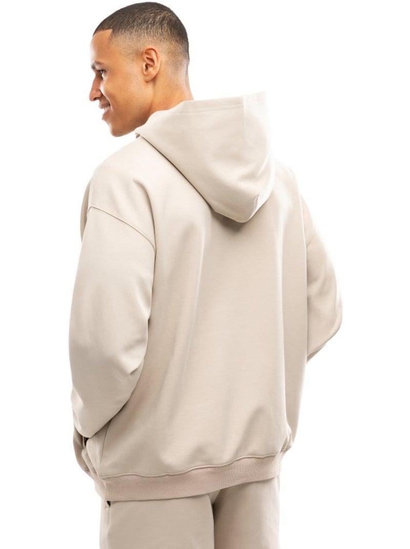 Felpa sportiva con cappuccio da uomo fitness uomo motion sand Beige - Kiabi