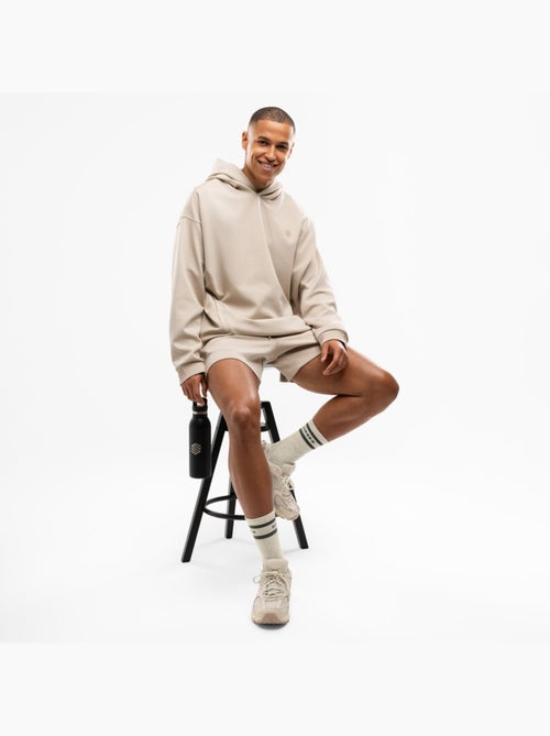 Felpa sportiva con cappuccio da uomo fitness uomo motion sand - Kiabi