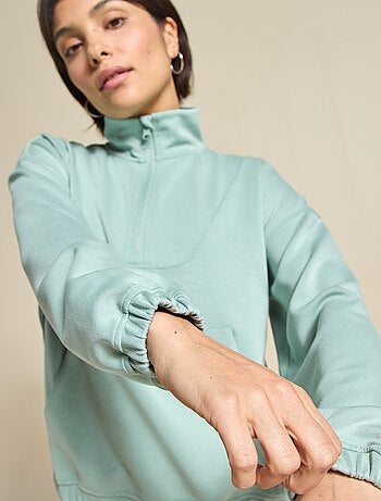 Felpa sportiva con collo alla coreana - (ekstract)