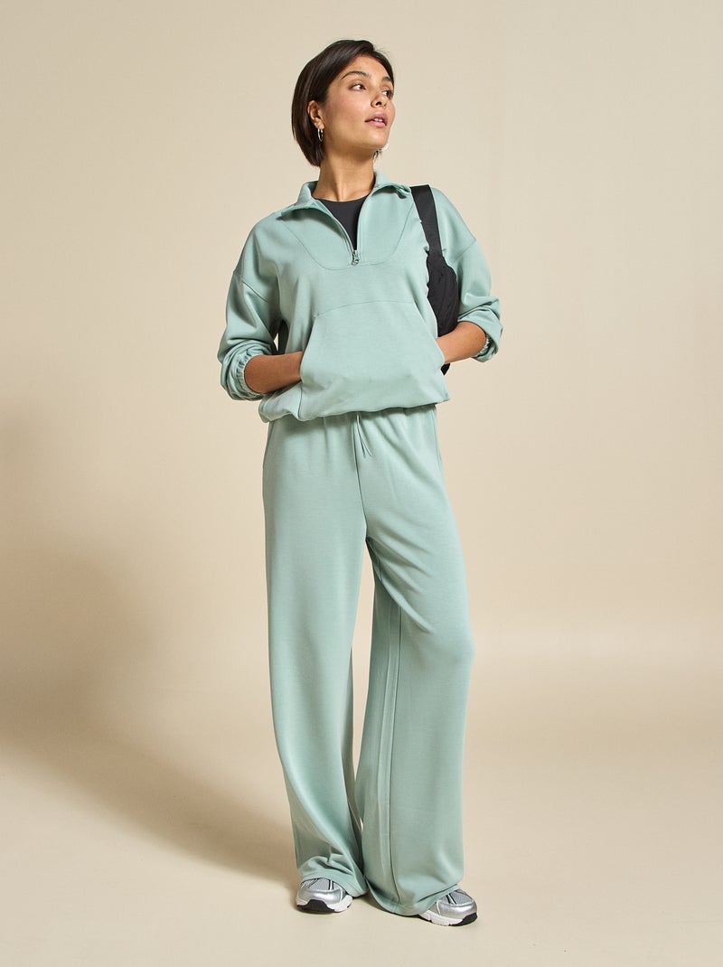 Felpa sportiva con collo alla coreana - (ekstract) Verde - Kiabi