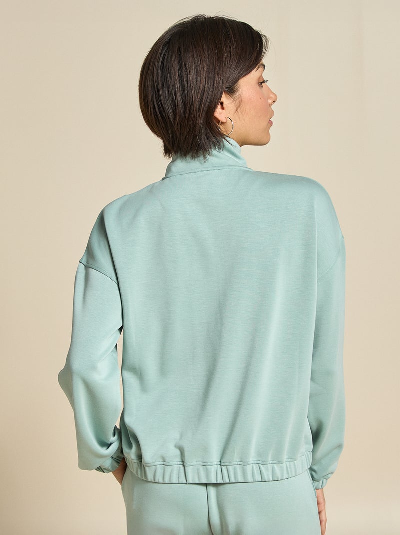 Felpa sportiva con collo alla coreana - (ekstract) Verde - Kiabi