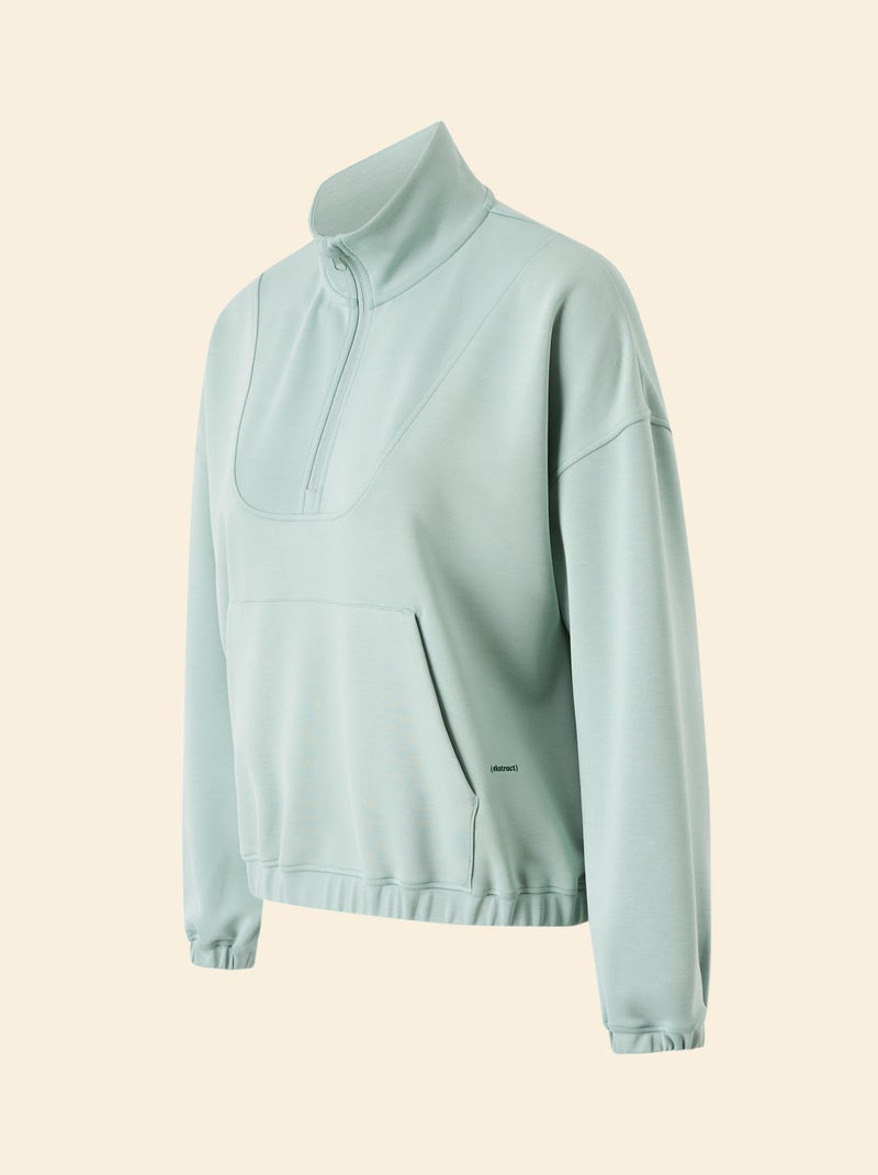 Felpa sportiva con collo alla coreana - (ekstract) Verde - Kiabi