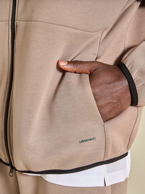 Felpa sportiva con zip (ekstract) - Kiabi