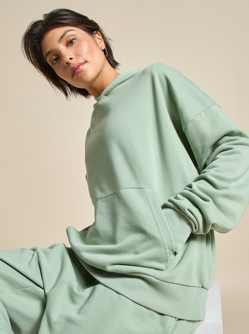 Felpa sportiva unisex - (ekstract) Verde - Kiabi