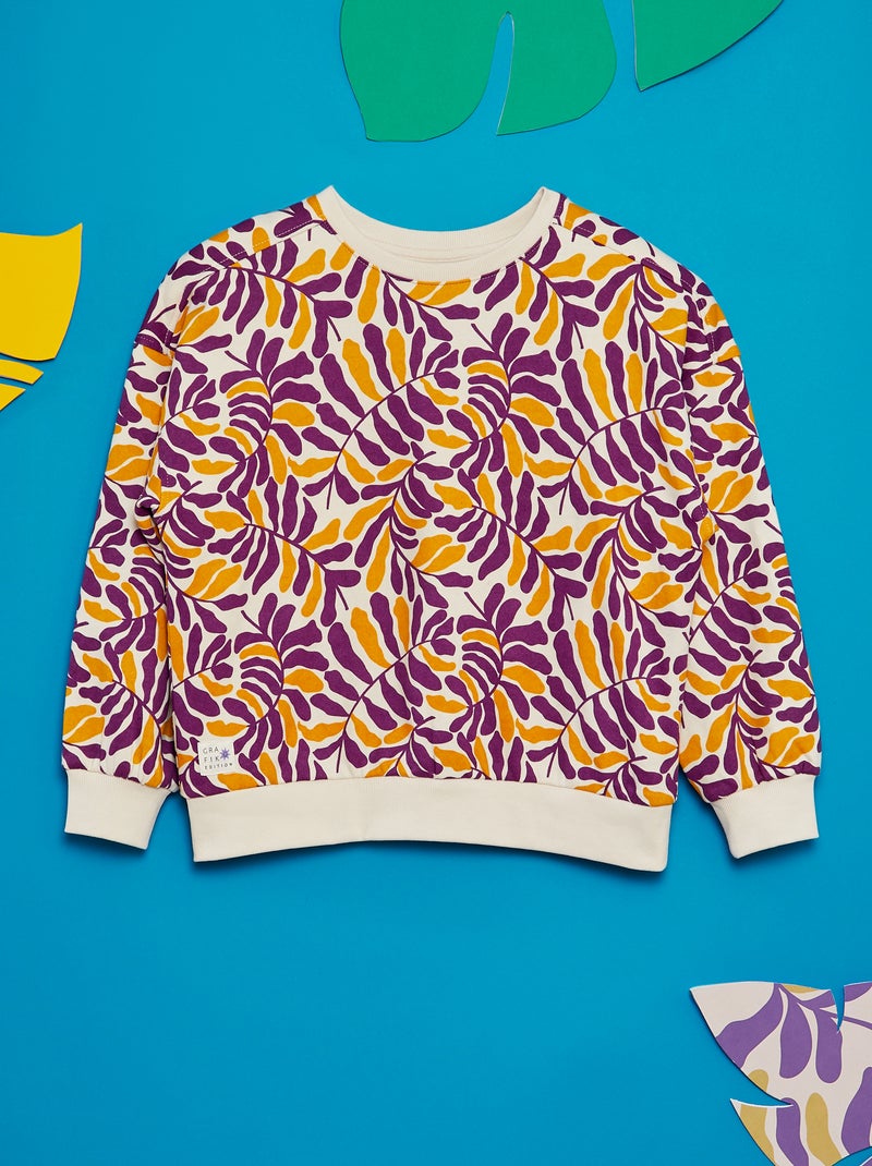 Felpa stampata - Graphik Edition BIANCO - Kiabi