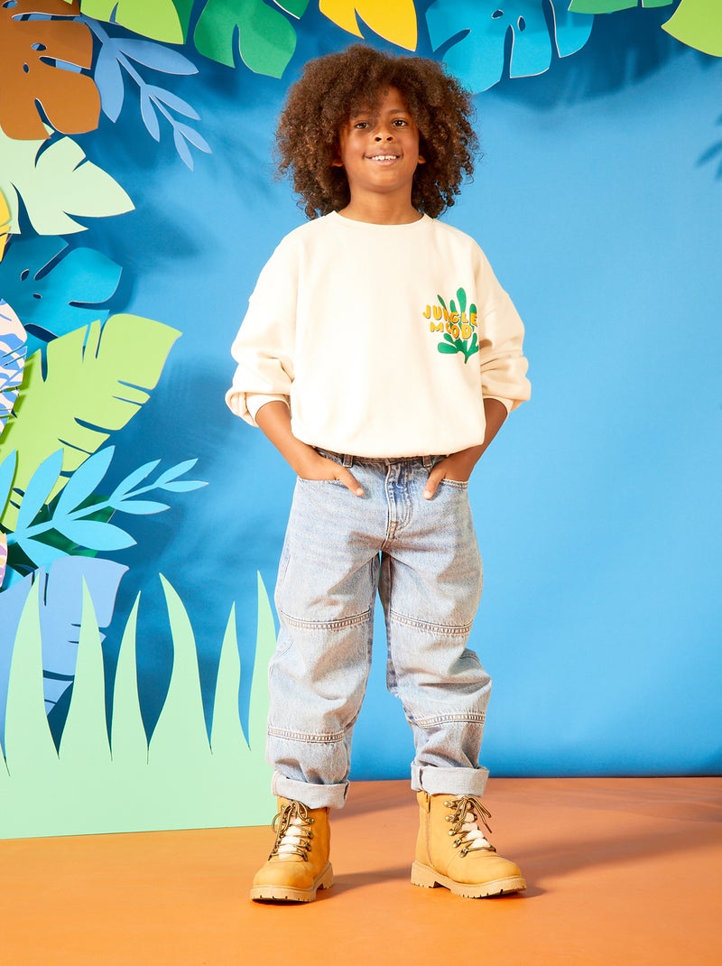 Felpa stampata - Graphik Edition BIANCO - Kiabi