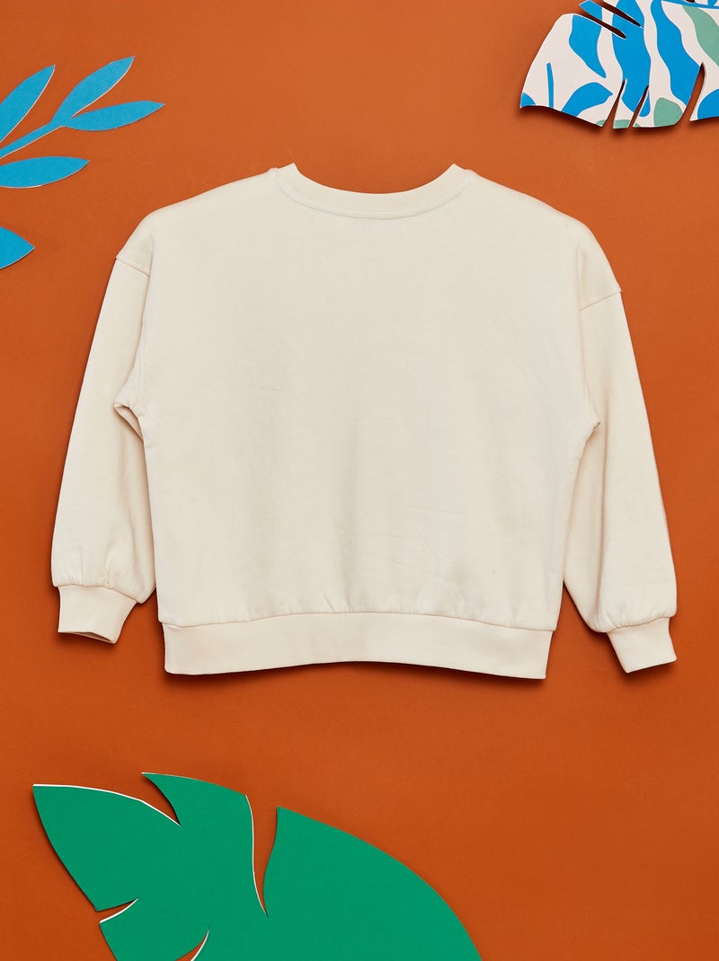 Felpa stampata - Graphik Edition BIANCO - Kiabi