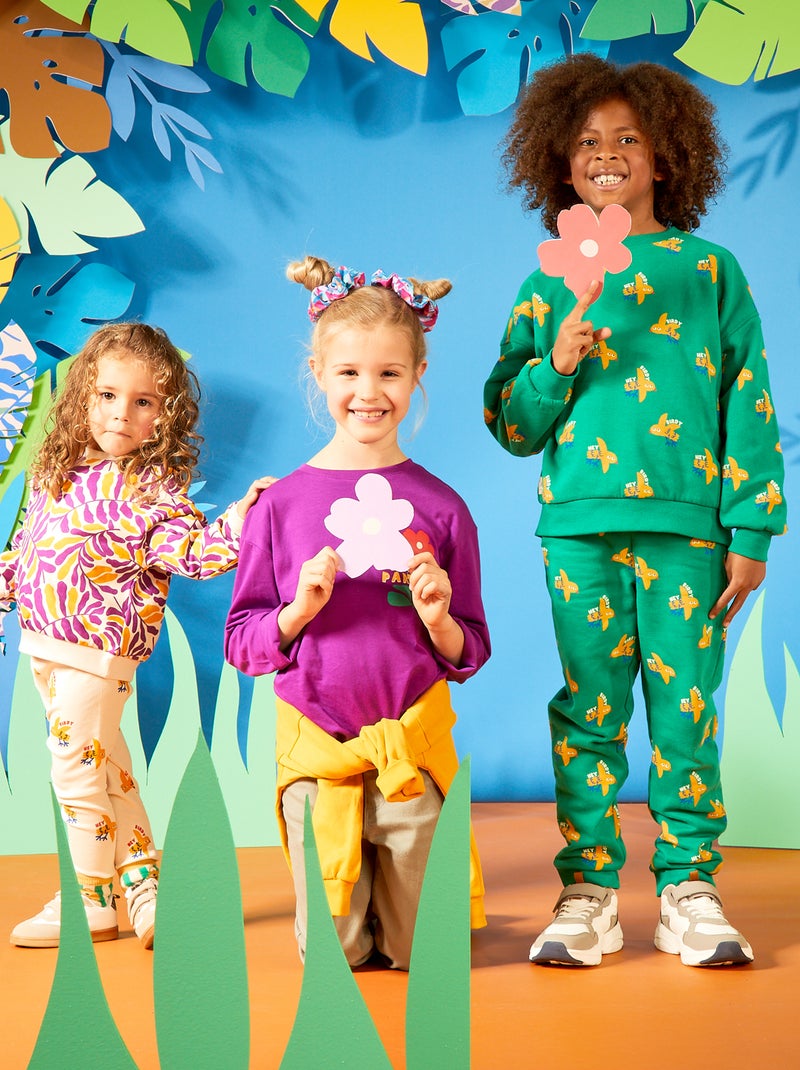 Felpa stampata - Graphik Edition VERDE - Kiabi