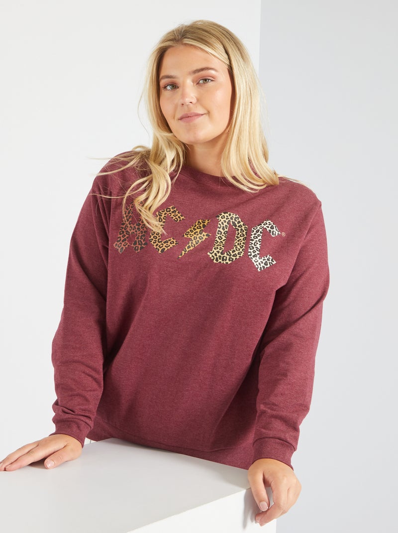 Felpa stampata 'ACDC' ROSSO - Kiabi