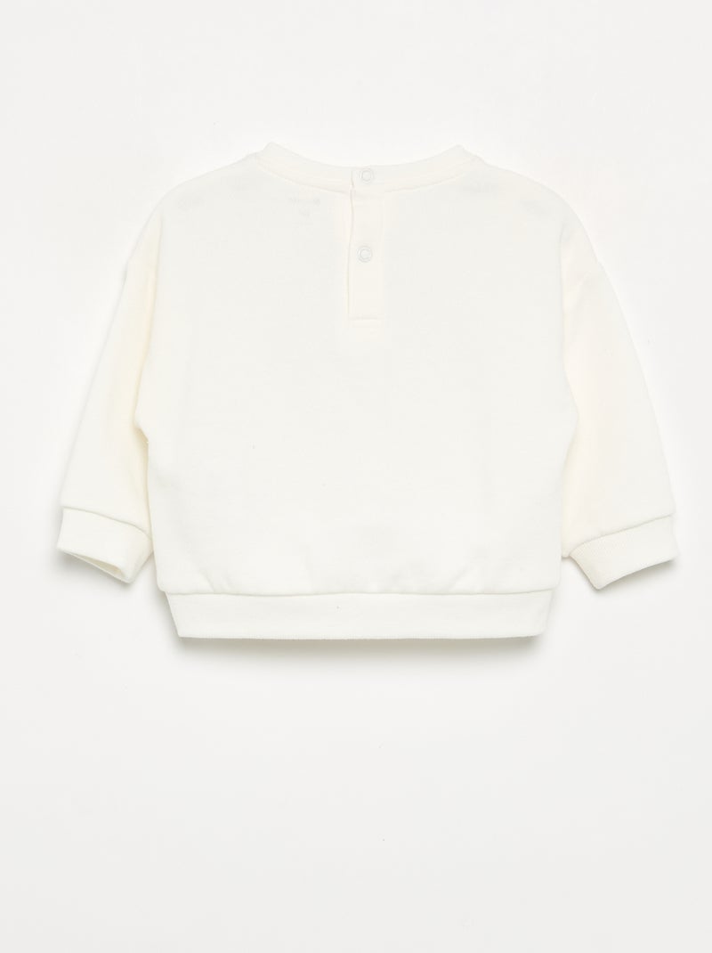 Felpa stampata Bianco - Kiabi