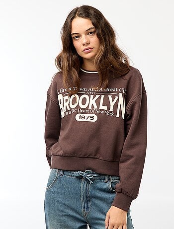 Felpa stampata 'Brooklyn'