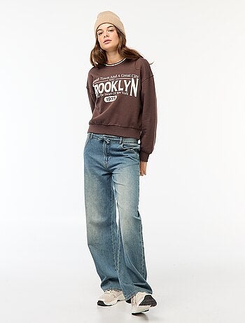 Felpa stampata 'Brooklyn'