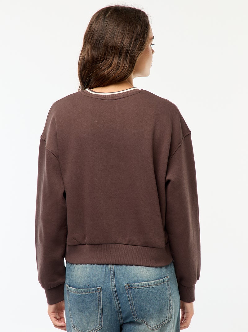 Felpa stampata 'Brooklyn' Marrone - Kiabi