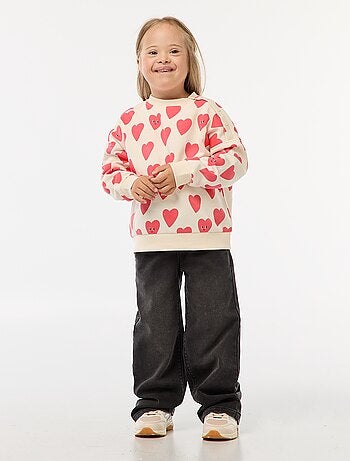 Felpa stampata con bottoni a pressione magnetici sulla spalla - So Easy