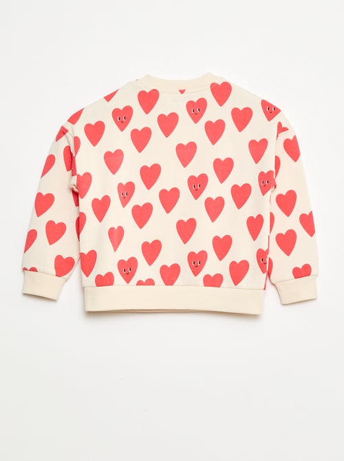 Felpa stampata con bottoni a pressione magnetici sulla spalla - So Easy - Kiabi