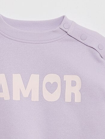 Felpa stampata con bottoni a pressione magnetici sulla spalla - So Easy