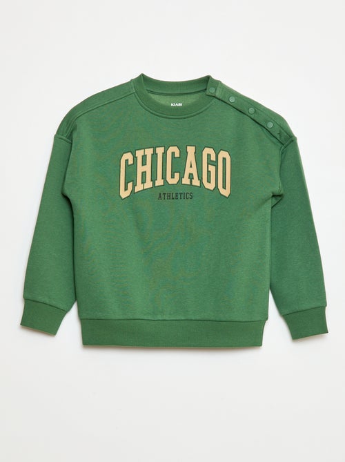 Felpa stampata con bottoni automatici magnetici - So Easy - Kiabi