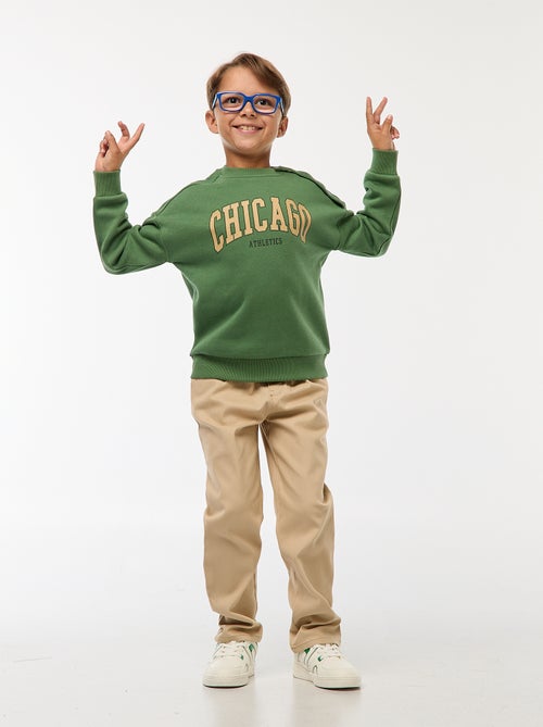 Felpa stampata con bottoni automatici magnetici - So Easy - Kiabi