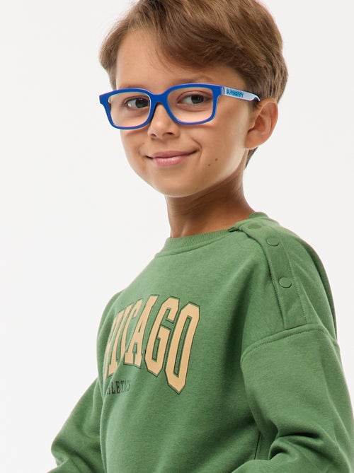 Felpa stampata con bottoni automatici magnetici - So Easy - Kiabi