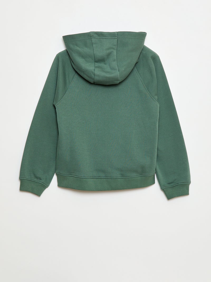 Felpa stampata con cappuccio - collezione facile da indossare Verde - Kiabi
