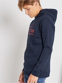 Ragazzo 10-18 anni - Felpa stampata con cappuccio eco-sostenibile - Kiabi
