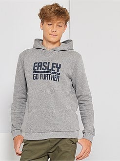 Ragazzo 10-18 anni - Felpa stampata con cappuccio eco-sostenibile - Kiabi