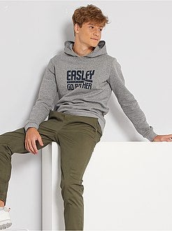 Ragazzo 10-18 anni - Felpa stampata con cappuccio eco-sostenibile - Kiabi
