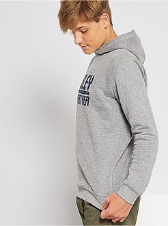 Ragazzo 10-18 anni - Felpa stampata con cappuccio eco-sostenibile - Kiabi