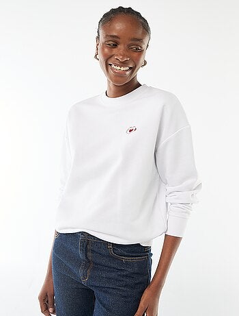 Felpa stampata 'Disney' 'Mickey e Minnie' in cotone tinta unita