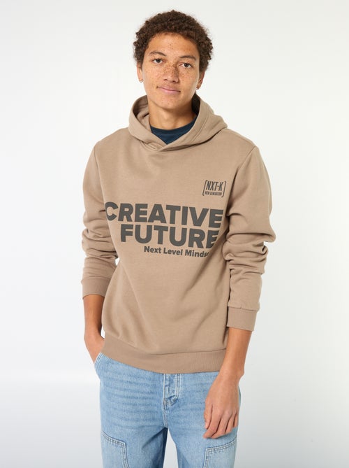 Felpa stampata fantasia in cotone tinta unita - Kiabi