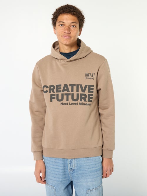 Felpa stampata fantasia in cotone tinta unita - Kiabi