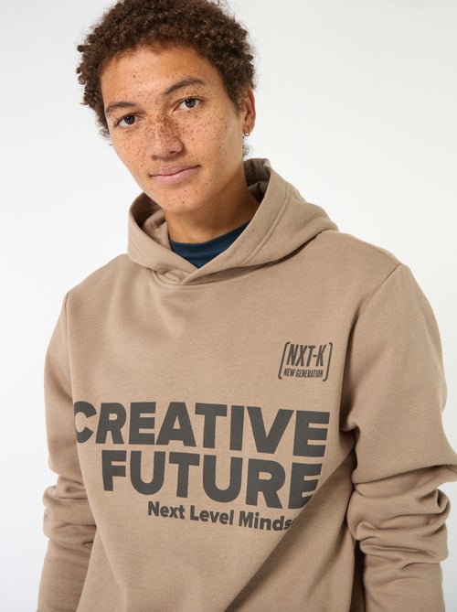 Felpa stampata fantasia in cotone tinta unita - Kiabi