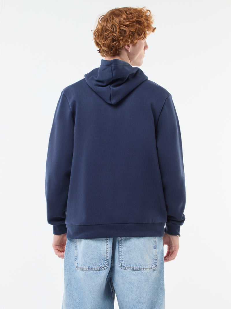 Felpa stampata fantasia in cotone tinta unita Blu - Kiabi