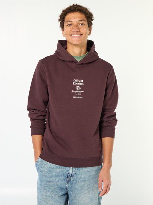 Felpa stampata fantasia in cotone tinta unita - Kiabi