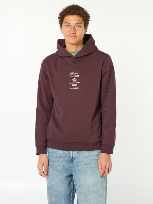 Felpa stampata fantasia in cotone tinta unita - Kiabi