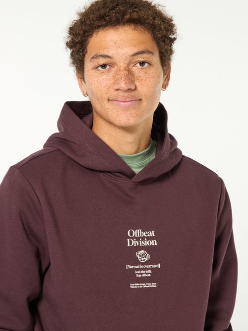 Felpa stampata fantasia in cotone tinta unita - Kiabi