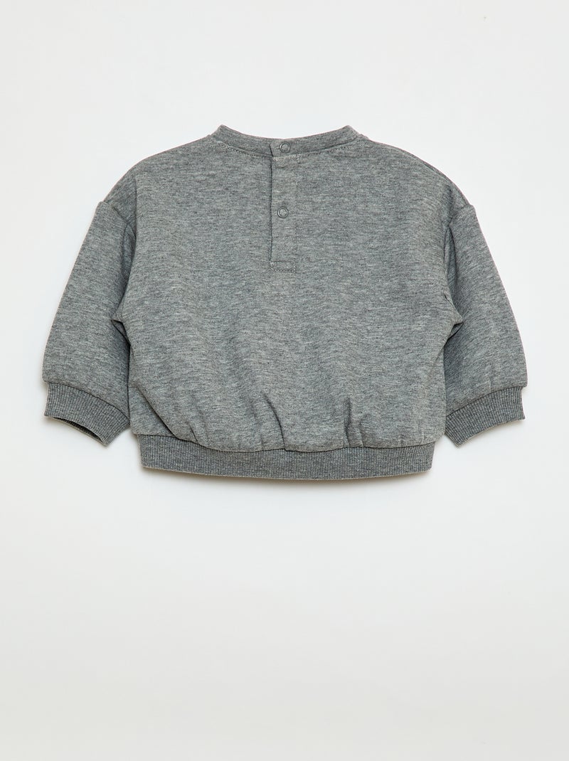 Felpa stampata girocollo Grigio - Kiabi