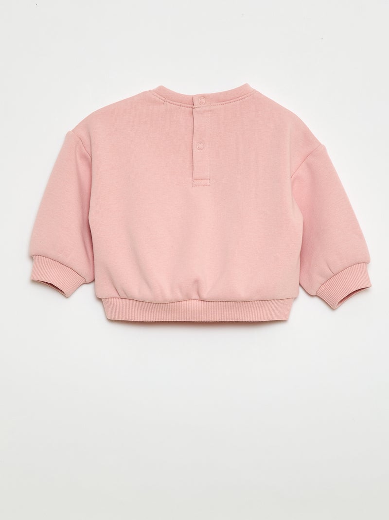 Felpa stampata girocollo Rosa - Kiabi