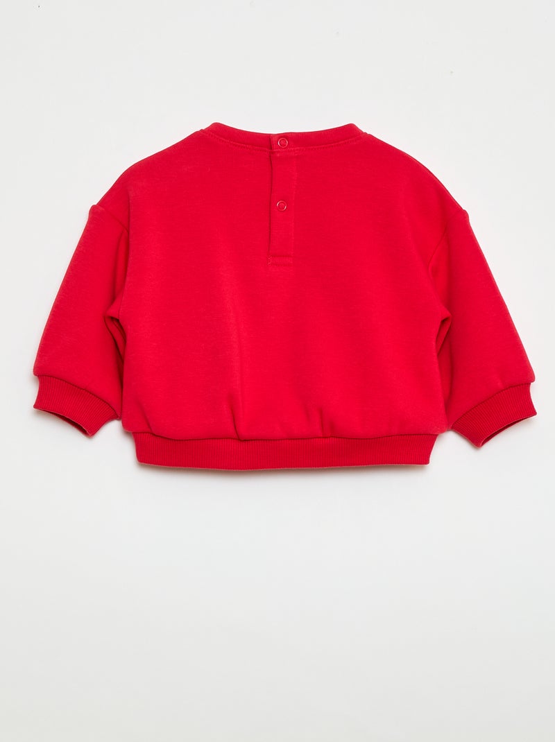 Felpa stampata girocollo Rosso - Kiabi