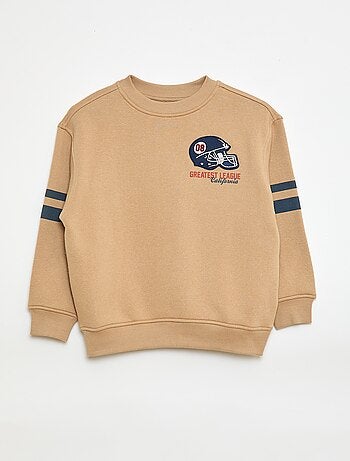 Felpa stampata in felpa garzata