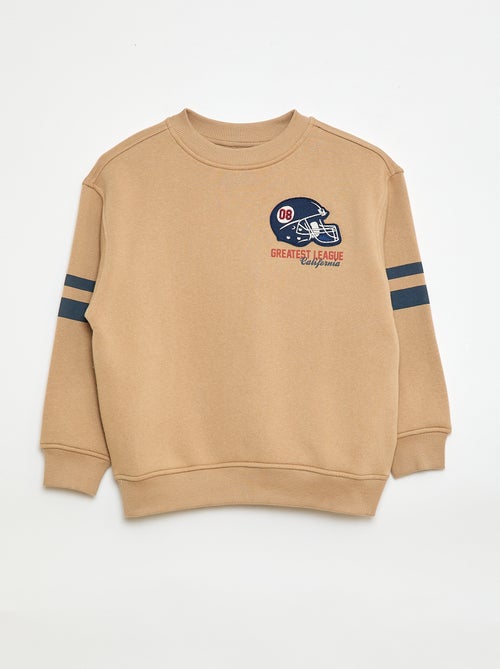 Felpa stampata in felpa garzata - Kiabi