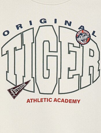 Felpa stampata in felpa garzata