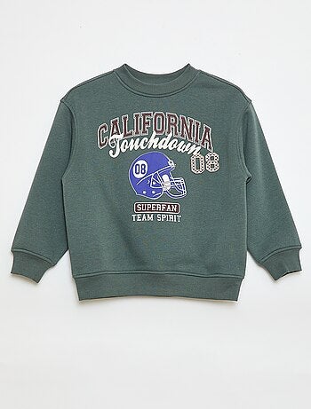 Felpa stampata in felpa garzata